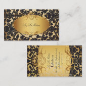 PixDezinesヴィンテージフローラダマスク/パーチフェイクメント 名刺 (正面/裏面)