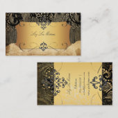 PixDezinesヴィンテージブラックレース/パフェイクーチメント 名刺 (正面/裏面)