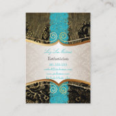 PixDezinesヴィンテージブラックレース/パフェイクーチメント 名刺 (裏面)