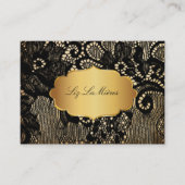 PixDezinesヴィンテージブラックレース/パフェイクーチメント 名刺 (正面)