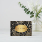 PixDezinesヴィンテージブラックレース/パフェイクーチメント 名刺 (スタンド正面)