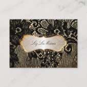 PixDezinesヴィンテージブラックレース/パフェイクーチメント 名刺 (正面)