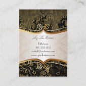 PixDezinesヴィンテージブラックレース/パフェイクーチメント 名刺 (裏面)