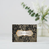 PixDezinesヴィンテージブラックレース/パフェイクーチメント 名刺 (スタンド正面)