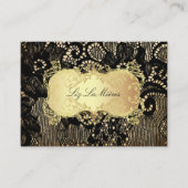 PixDezinesヴィンテージブラックレース/パフェイクーチメント 名刺 (正面)