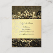 PixDezinesヴィンテージブラックレース/パフェイクーチメント 名刺 (裏面)