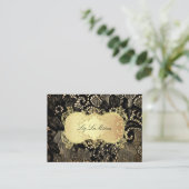 PixDezinesヴィンテージブラックレース/パフェイクーチメント 名刺 (スタンド正面)