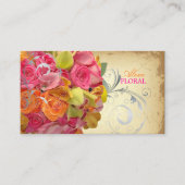 PixDezinesヴィンテージブーケ、フロリスト/ディカラー 名刺 (正面)