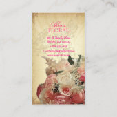 PixDezinesヴィンテージブーケ、フロリスト/ディカラー 名刺 (裏面)