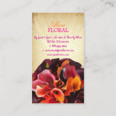 PixDezinesヴィンテージブーケ、快適/ダイカラー 名刺 (裏面)