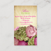 PixDezinesヴィンテージブーケ、快適/ダイカラー 名刺 (裏面)