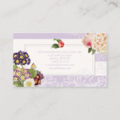 PixDezinesヴィンテージプリムローズ、牡丹 名刺 (裏面)