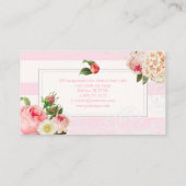 PixDezinesヴィンテージプリムローズ、牡丹 名刺 (裏面)