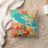 PixDezinesヴィンテージプリント クッション (ブランケット)