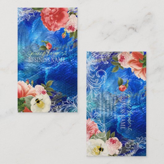 PixDezinesヴィンテージプーフェイクニー/メタル 名刺 (正面/裏面)