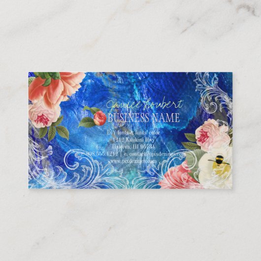 PixDezinesヴィンテージプーフェイクニー/メタル 名刺 (裏面)