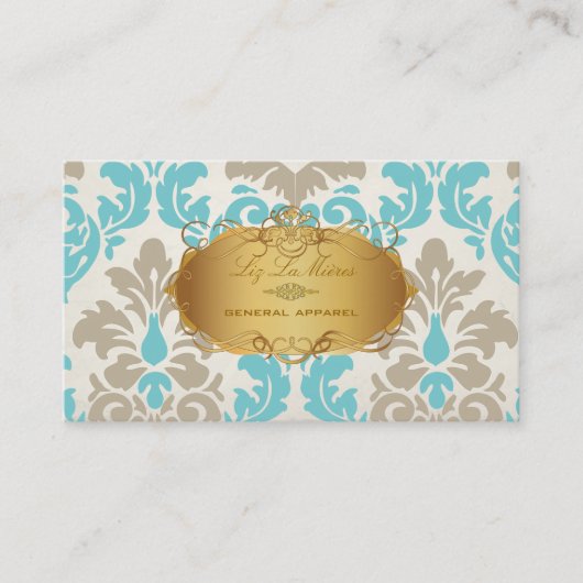 PixDezinesヴィンテージベルサイユdamask 名刺 (正面)