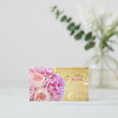 PixDezinesヴィンテージペニーブーケット/ディバックグラウンド 名刺 (スタンド正面)