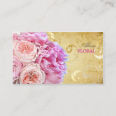 PixDezinesヴィンテージペニーブーケット/ディバックグラウンド 名刺 (正面)