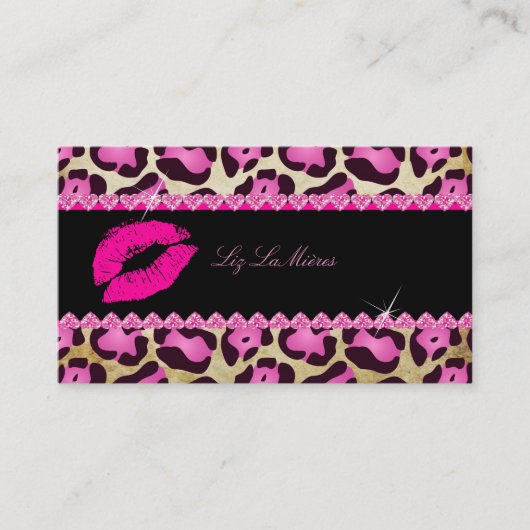 PixDezinesヴィンテージホットリップ+サッシジャガー 名刺 (正面)