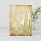 PixDezinesヴィンテージホワイトカラリリー 招待状 (スタンド正面)