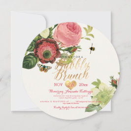 PixDezinesヴィンテージボタニカルブランチ+バブリー 招待状