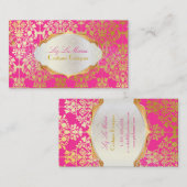 PixDezinesヴィンテージライラダマスク/フェイク金ゴールド 名刺 (正面/裏面)