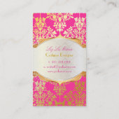 PixDezinesヴィンテージライラダマスク/フェイク金ゴールド 名刺 (裏面)