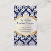 PixDezinesヴィンテージラパロマダマスク 名刺 (裏面)