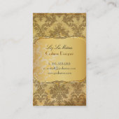 PixDezinesヴィンテージラパロマダマスク 名刺 (裏面)