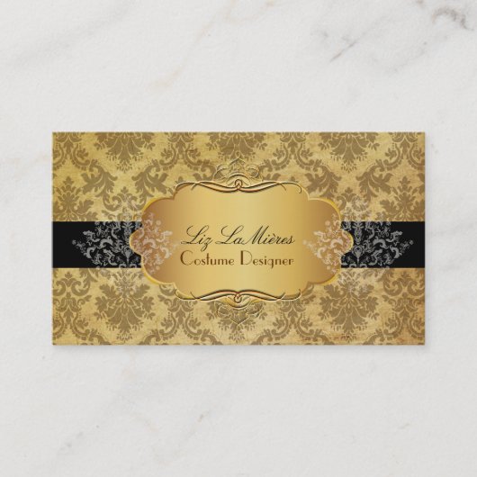 PixDezinesヴィンテージラパロマダマスク 名刺 (正面)