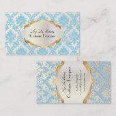 PixDezinesヴィンテージラパロマダマスク 名刺 (正面/裏面)