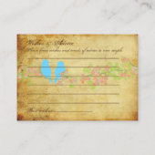 PixDezinesヴィンテージラブバード、アドバイスカード アドバイスカード (裏面)