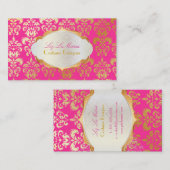 PixDezinesヴィンテージリス・ダマスク 名刺 (正面/裏面)