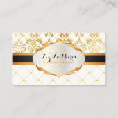 PixDezinesヴィンテージリス・ダマスク 名刺 (正面)