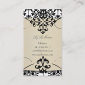 PixDezinesヴィンテージレイラ・ダマスク/パーチフェイクメント 名刺 (裏面)