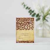 PixDezinesヴィンテージレオパード座席表、チャビー プレイスカード (スタンド正面)