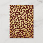 PixDezinesヴィンテージレオパード座席表、チャビー プレイスカード (裏面)