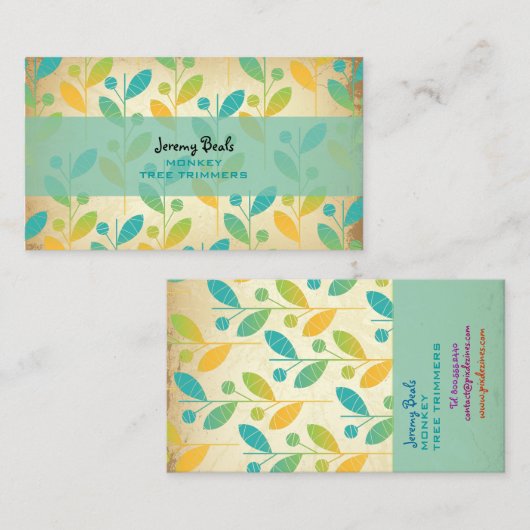 PixDezinesヴィンテージレトロのフィー♥♥♥ージ 名刺 (正面/裏面)