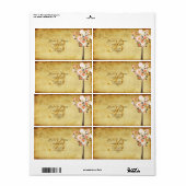 PixDezinesヴィンテージレトロツリー/秋大事な行事 ラベル (フルシート)