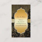 PixDezinesヴィンテージレースアップ/ブラック 名刺 (裏面)