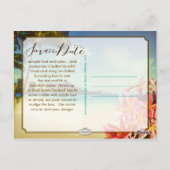 PixDezinesヴィンテージワイキキ/ダイヤモンドヘッド/プルメリア ポストカード (裏面)