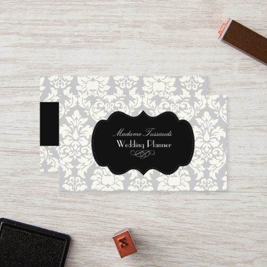 PixDezinesヴィンテージヴェルサイユdamask/diy colors ロイヤリティカード (正面/裏面インサイチュ)