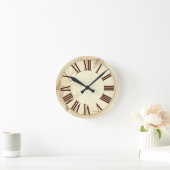 PixDezinesヴィンテージ古い英語時計 ラウンド壁時計 (ホーム)