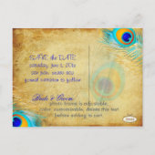 PixDezinesヴィンテージ孔雀/DIYイベント 案内ポストカード (裏面)