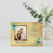 PixDezinesヴィンテージ孔雀/DIYイベント 案内ポストカード (スタンド正面)