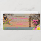 PixDezinesヴィンテージ搭乗券/パラダイスの鳥 招待状 (正面)