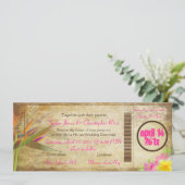 PixDezinesヴィンテージ搭乗券/Bird of Paradise 招待状 (スタンド正面)