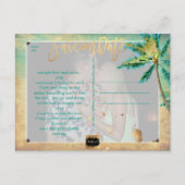 PixDezinesヴィンテージ救ビーチ日付写真 案内ポストカード (裏面)