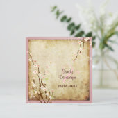 PixDezinesヴィンテージ桜、DIYカラー! 招待状 (スタンド正面)